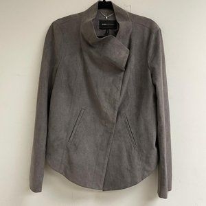 Heather Asymmetrical Open-Front Blazer